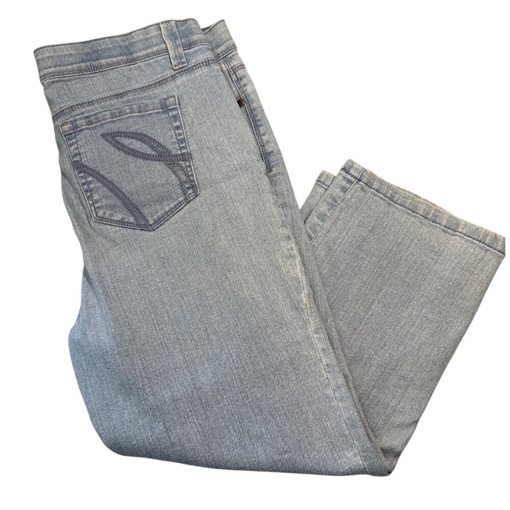 Gloria Vanderbilt Capris Womens Light Wash Denim Jean Classic Size 10 Stretch